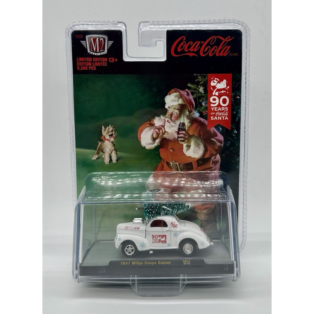 M2 Machines Coca-Cola 1941 Willys Coupe Gasser 90 Years Santa 1:64 NEW